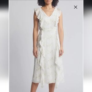 NWT Julia Jordan Ruffle Flutter Sleeve Eyelet Dress Size 16